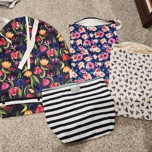 Floral and Striped Wetbags